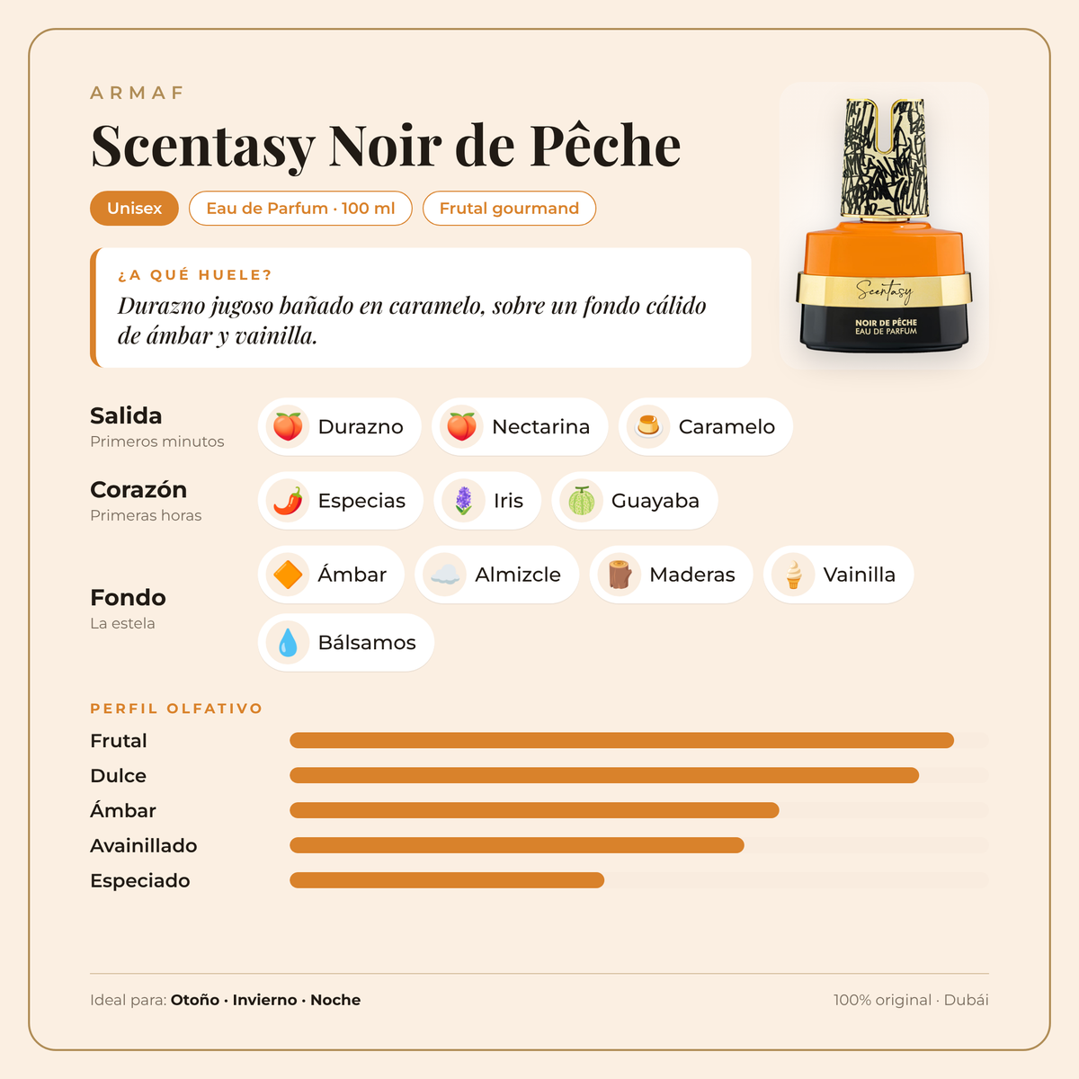 Armaf Scentasy Noir de Pêche 100 ml – Eau de Parfum