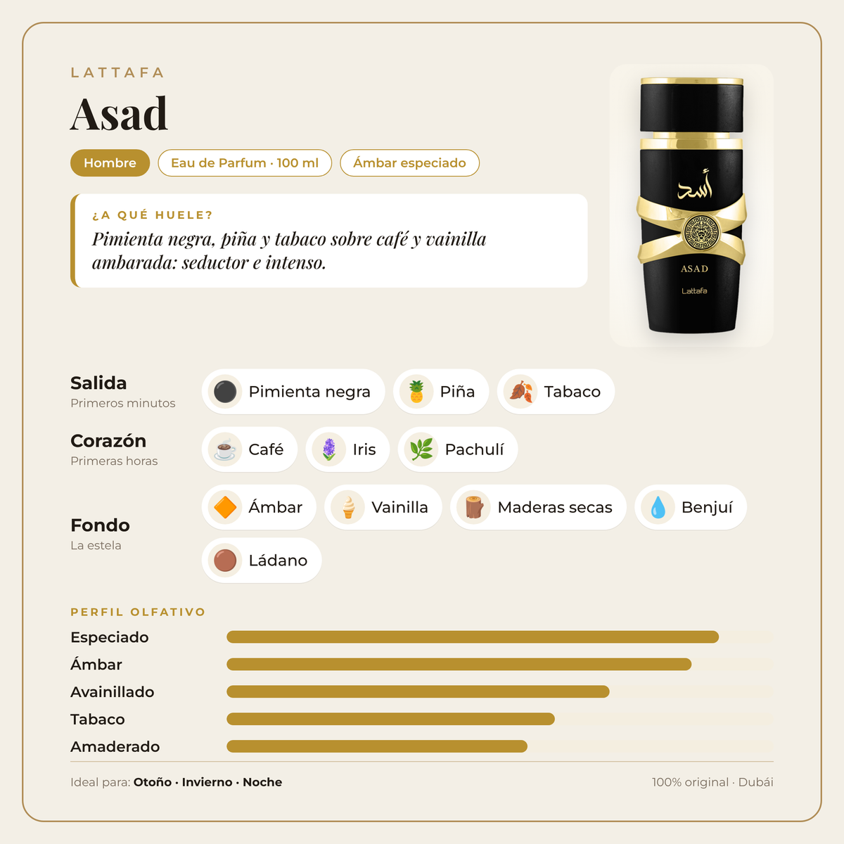 Lattafa Asad 100 ml – Eau de Parfum